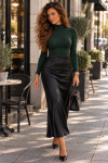Дамско боди поло Soft Wool Elegance - Dark Green