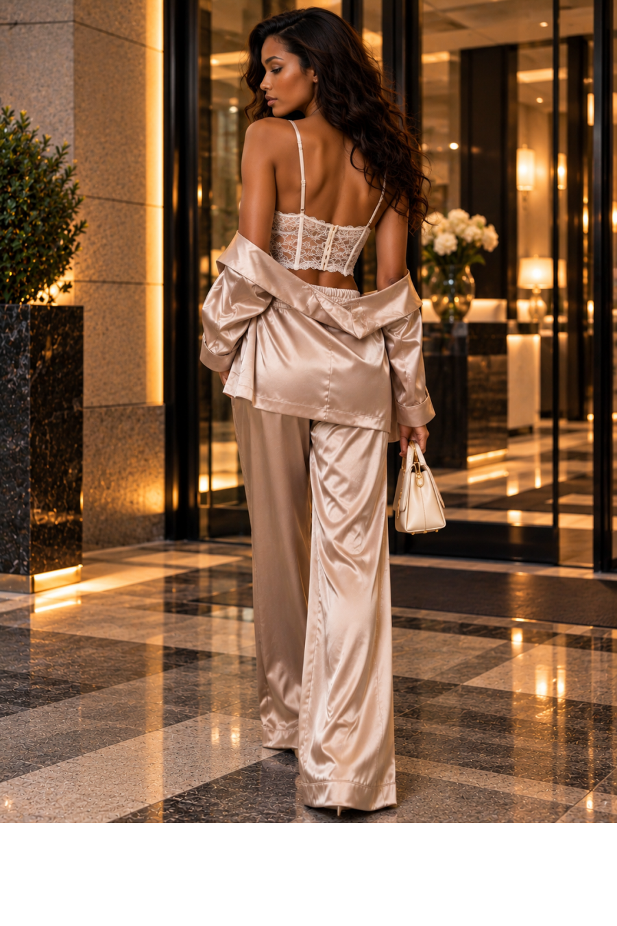 Сатенен сет Sandy Elegance