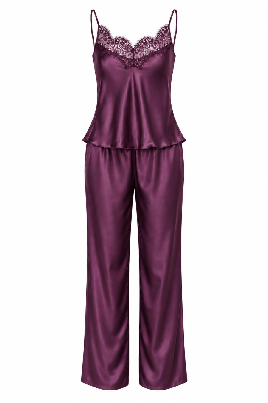 Дамска сатенена пижама Purple Allure