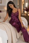 Дамска сатенена пижама Purple Allure