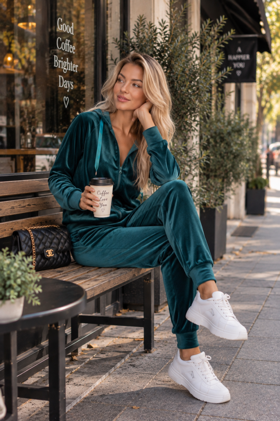Плюшен дамски сет Emerald Velvet