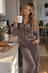 Плюшен дамски сет VELVET Cappuccino 