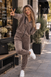 Плюшен дамски сет VELVET Cappuccino 