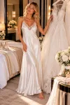 Сатенена нощница Ivory Lace Romance