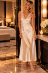 Сатенена нощница Champagne Lace Elegance