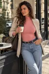 Дамско боди поло Soft Wool Elegance - Powder 