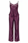 Сатенен сет от три части Velvet Merlot 